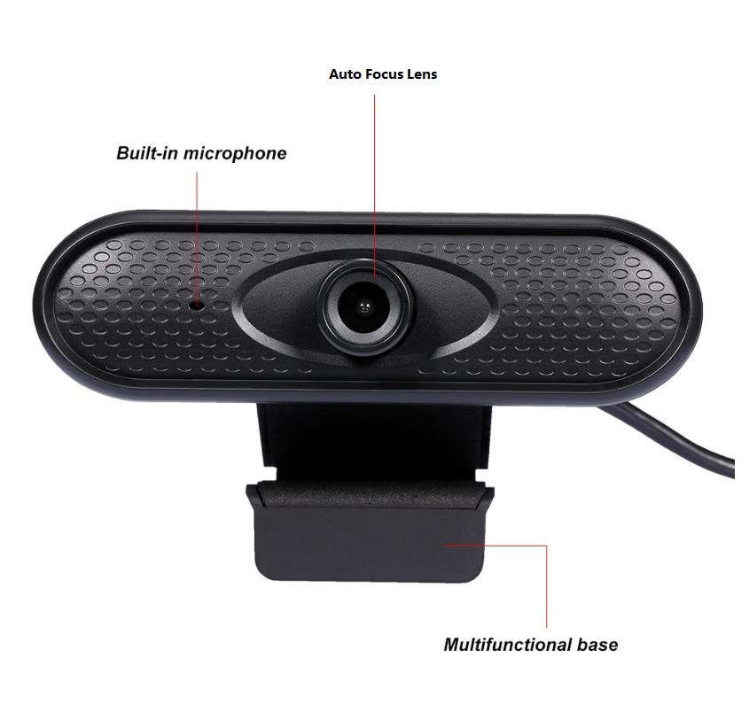 1080P Full HD USB Webcam for PC Desktop & Laptop Web Camera with MicrophoneT.H1 